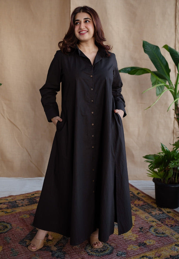 Black Pure Cotton  Dress