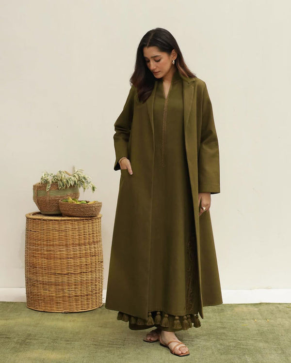Olive | 3-Piece Stitched Winter Arrival