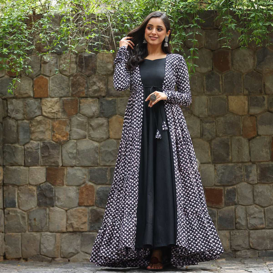 BLACK KOTI LONG DRESS Citystanja