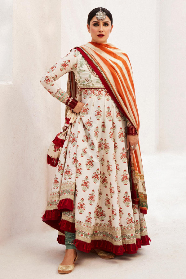 Zara Shahjahan Cream color  Anarkali DRESS