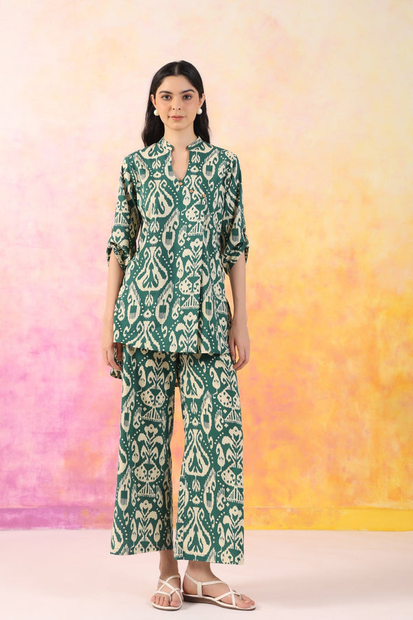 Green cotton co-ord Set