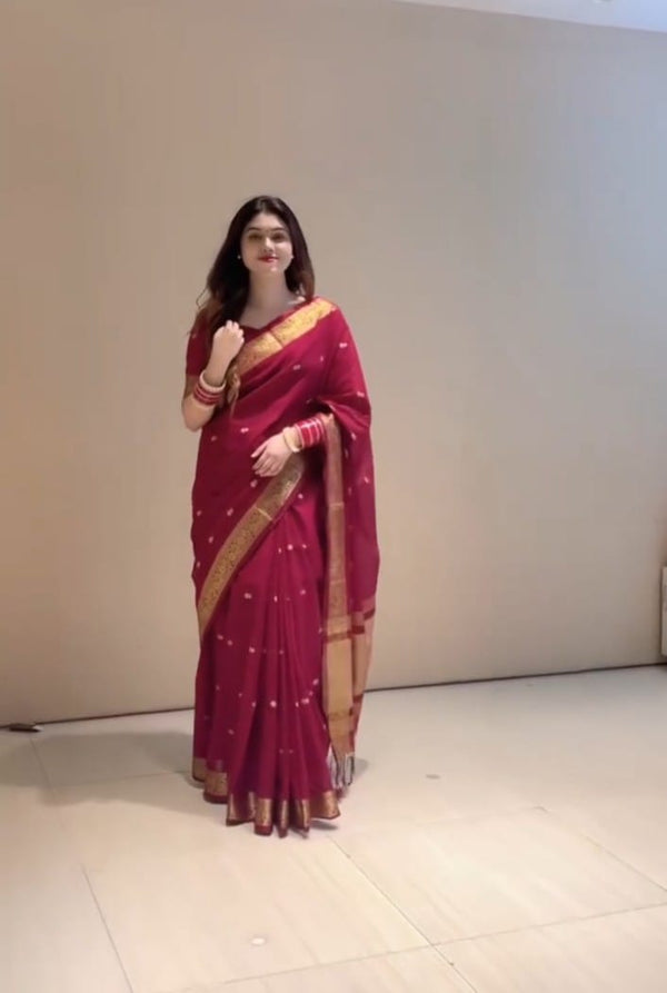 Half Silk Skin Print Saree-11