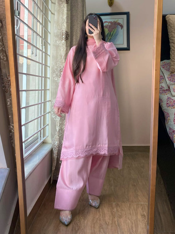 Georgette Dress with Farshi Shalwar