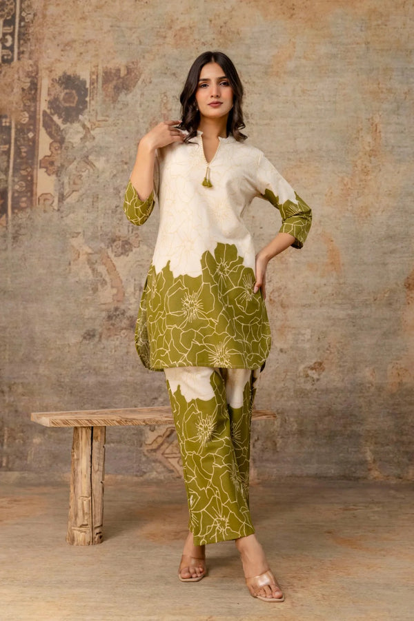 Printed Cotton Flex Co-ord Set - Stylish Floral Design