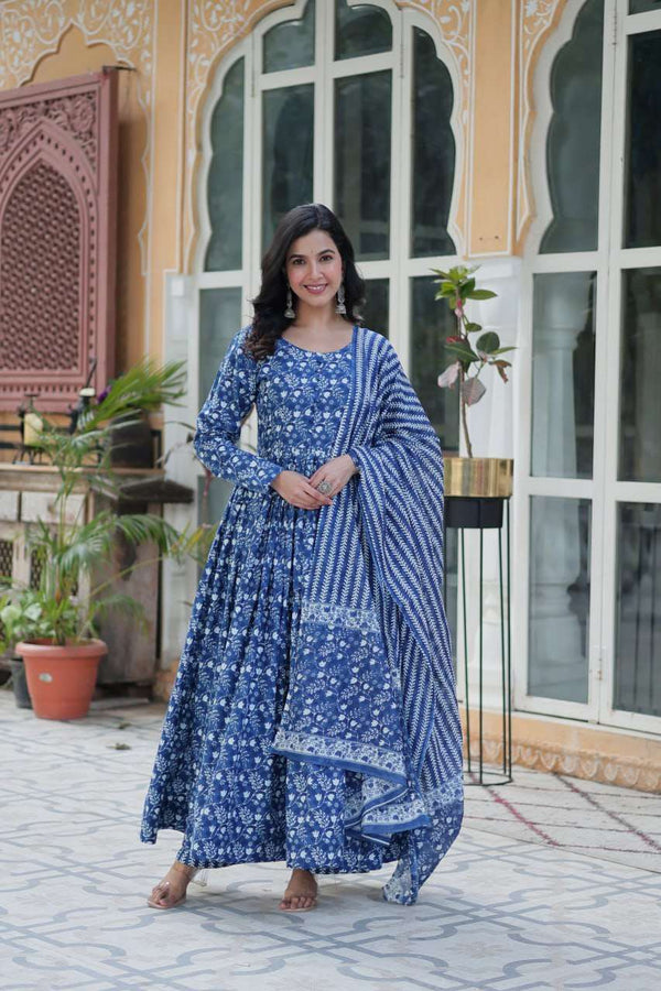 Trendy Cotton Kurti Pant with Dupatta