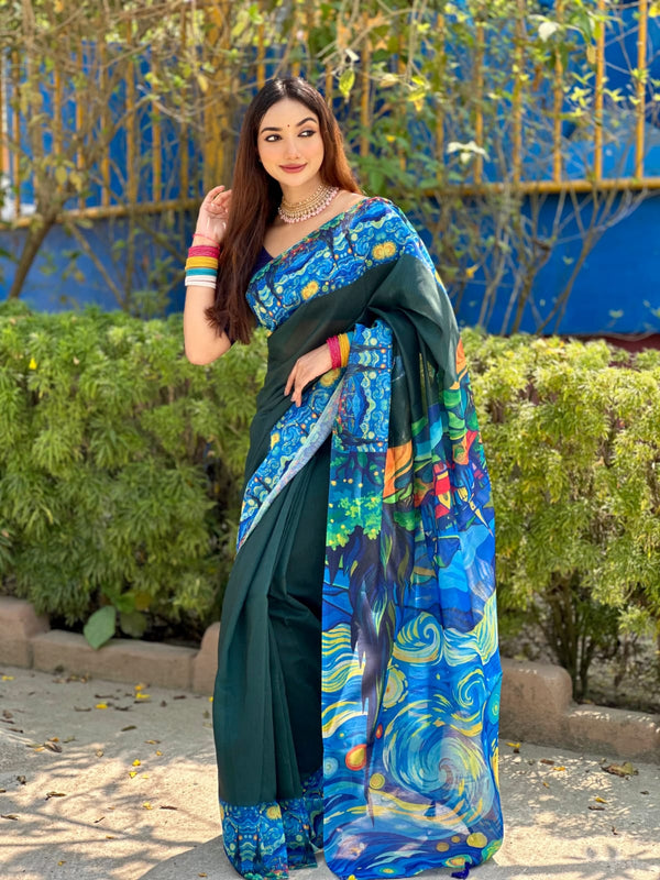 Green Nature saree